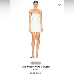 Elsie Dress in White & Crystal
A.L.C.  NWOT